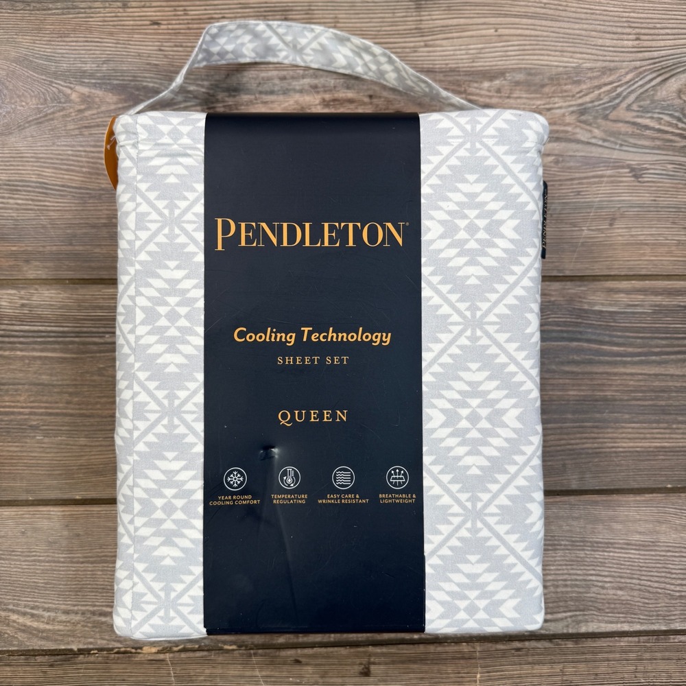 Pendleton Queen Sheet Set Light Gray Tucson Peak Cooling Technology New
